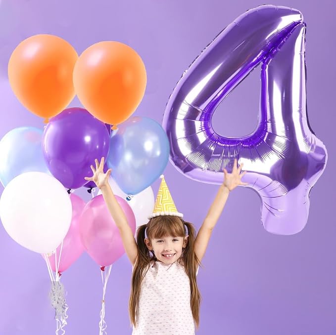 Purple Number Balloons, 40 Inch Purple Balloon 5.5 Helium Balloon 5th Birthday - Image 7
