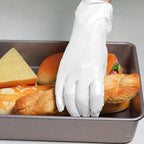 Disposable Gloves Large, Nitrile and Vinyl Blend Material Gloves, Latex Free 4 Mil 100 Pc Food Grade Glove for Cleaning, Food Prep,Hair Dye,Tattoo, White