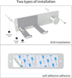 FLE Hair Dryer Holder Wall Mounted, Stainless Steel Self Adhesive Blow Dryer Holder Rack for Dyson Supersonic Hair Dryer,White