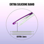 10 pcs Professional Hair Clips for Styling Sectioning - Sectioning Hair Clips for Styling, No-Crease Silicone Band& Anti-Slip Grip, Hair Cutting Clips for Blowouts, Curling, Coloring（Purple）