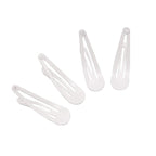 Dofash 5CM/2IN White Snap hair Clips Metal Hair Grips Hair Accessories For Women 12PCS (White)