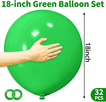 32Pcs Green Big Balloons 18 Inch, Round Large Latex Party Balloons - Image 3