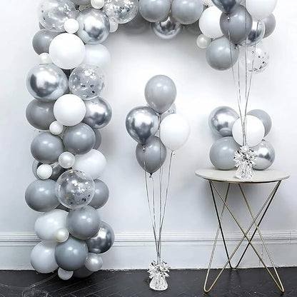 Silver Small Foil Balloon Weight - 6 oz - Vibrant Silver Hue Perfect - Image 2