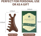TAIHI Wooden Scalp Massager with Gift Box Wooden Comb Handmade Green Sandalwood Scalp Comb for Gua Sha Head Neck Face Care