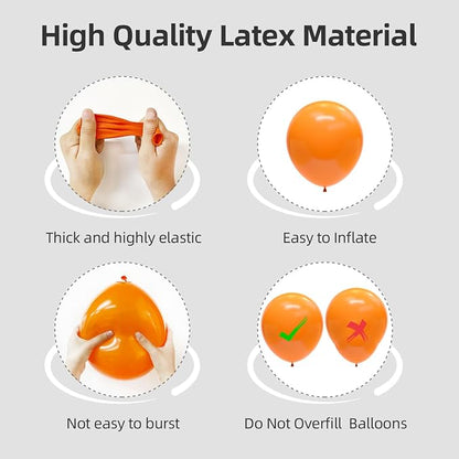135pcs Orange Balloons Garland Kit Different Sizes of 18 12 10 5 Inch Orange - Image 3