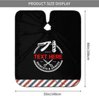 Custom Barber Cape for Men Personalized Professional Hair Cutting Cape with Text for Home Salon Barbershop