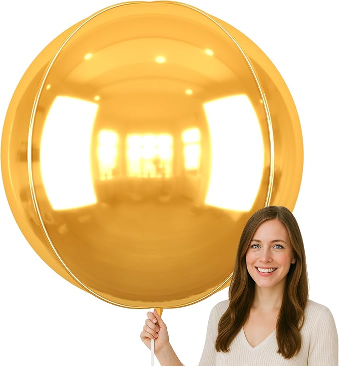 50 Inch Giant Gold Round Foil Balloons by vibzox