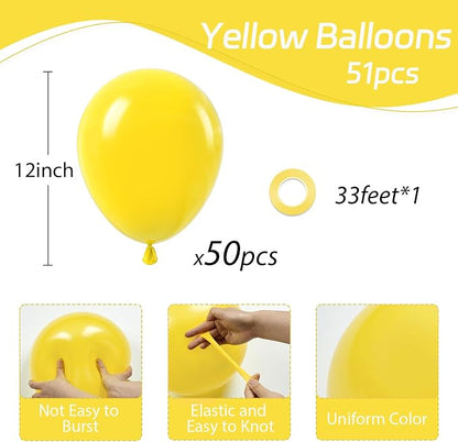 Yellow Balloons 12 inch, Birthday Party Decorations - Image 2