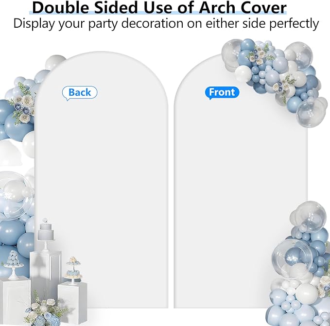 Hemmotop Stretchy Arch Backdrop Cover Set, 7.2 ft and 6 ft | Spandex, 2 Sided - Image 5
