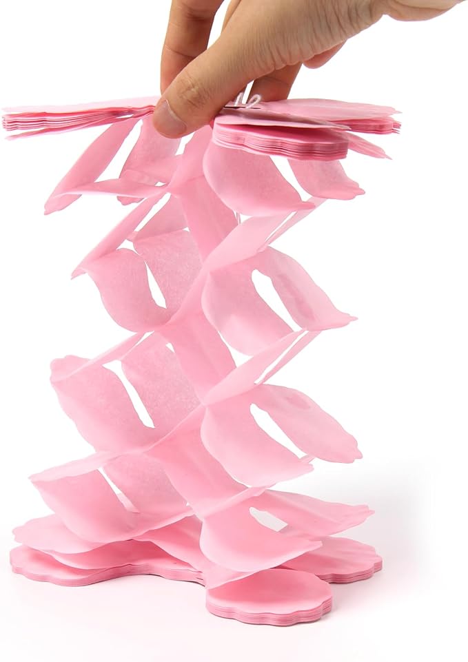 Hot Pink Black Party-Decorations Streamers Garland - 157Ft Four-Leaf Clover - Image 3