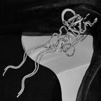 Hair Jaw Claw Clips Fish Bone Shape Large Metal Gold Fashion Nonslip Hairpin Catch Clip Accessories for Thick/Thin Hair HairStyling (Sliver Snake)