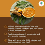 Kasturi Turmeric Powder for Skin Care | Wild Turmeric Powder | Aka Kasturi Manjal | Best for Preparing Turmeric Face Mask | Get Clear and Glowing Skin Naturally | 100grams / 3.5 Oz pack