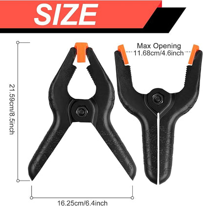 2 Pack Spring Clamps, 8.5inch Plastic Clips, Small Backdrop Clips, Clamps Heavy - Image 2