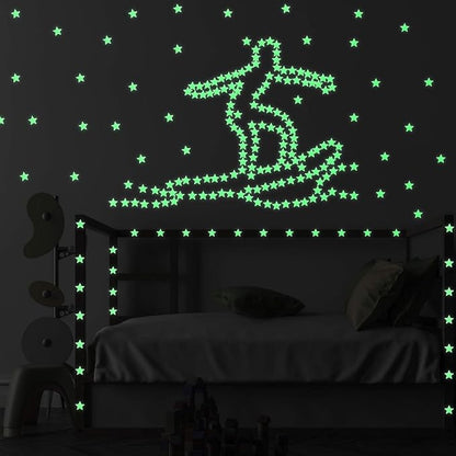 200pcs Glow in The Dark Luminous Stars Fluorescent Noctilucent Plastic Wall - Image 5