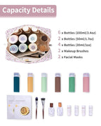 Narwey Cute Floral Makeup Bag Travel Cosmetic Bag Organizer Toiletry Bag Make Up Bags with Compartments for Women Girls (Green Leaves and Flower, Large)