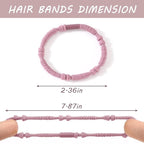20 PCS Boho Hair Ties, Bracelets Hair Ties for Thick or Thin Hair, 4 Styles Boho Ties for Ponytail Holders, 2.36’’ Hair Ties No-Damage, Multicolor