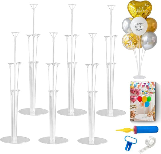 6 Sets Balloon Stand Kit, Balloon Sticks Holder by QIPUMP