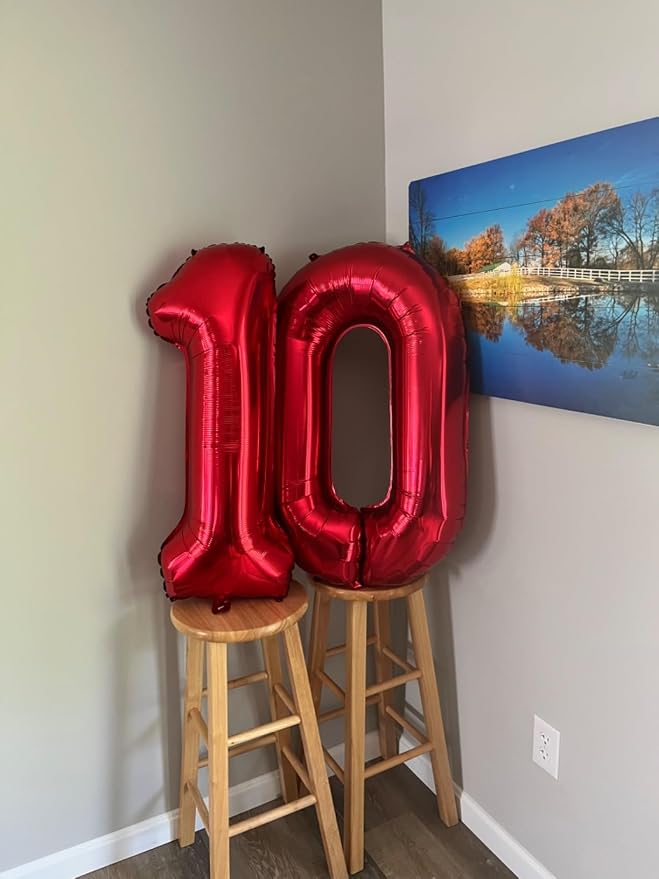 Red One Number Balloons 40 Inch Big 1 - Image 4