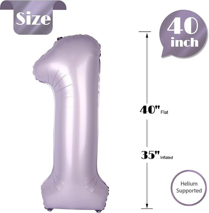 Lilac Number 1 Balloon 40 Inch - Image 5