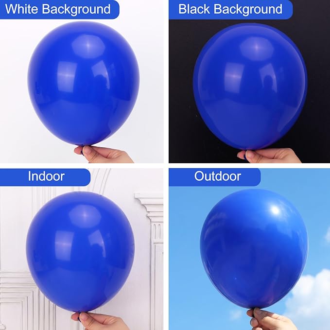 RUBFAC Blue Balloons Different Sizes Royal Blue Balloon Arch Kit 154pcs | - Image 4