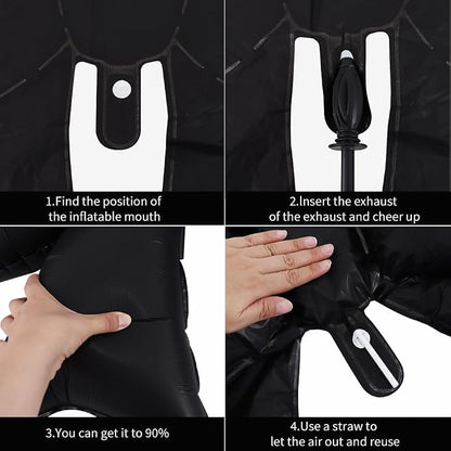 Vuzvuv Black Happy Birthday Balloons, 38 Inches Huge Bow Aluminum Foil Balloons - Image 3