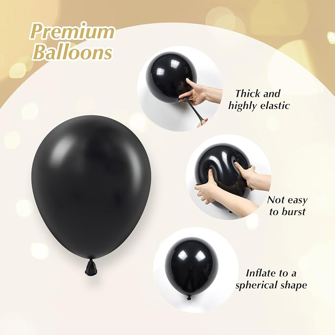 Black and Gold Balloons - Image 3