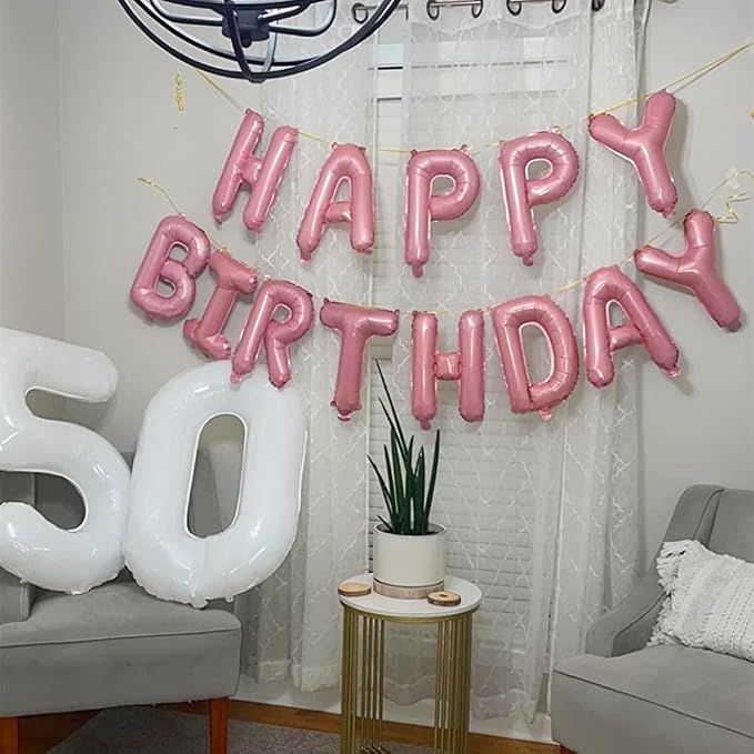 5 Balloon Numbers Birthday Decorations, 40In White Balloons - Image 3