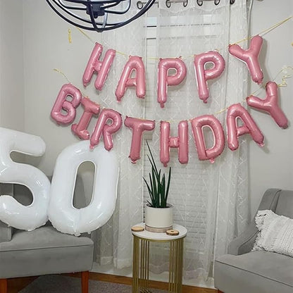 5 Balloon Numbers Birthday Decorations, 40In White Balloons - Image 3