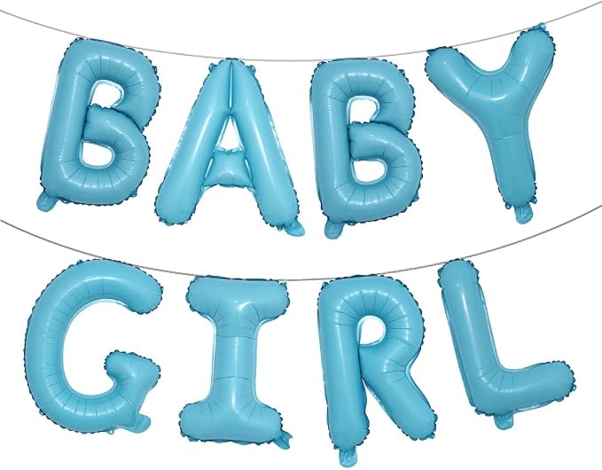 16 inch Baby Boy Girl Banner Foil Letter Balloons Garland by RUIANSI