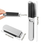 Sliverdew Travel Hair Brush, 2 Pieces, Folding Hair Brush with Mirror, Compact Hair Comb, Portable, Collapsible Pocket Brush, Small, for Women, Silver & Purple