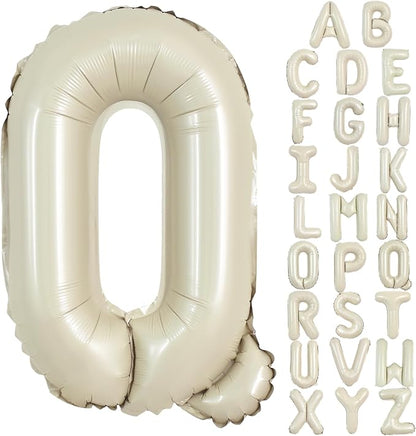 TONIFUL 40 Inch Large Cream White Letter Q Balloons Giant Alphabet Letter by TONIFUL