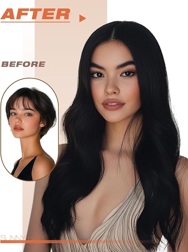 Sunny Hair Tape in Hair Extensions Human Hair 18inch Hair Extensions Real Human Hair Tape in Extensions for Women Jet Black Invisible Remy Hair Natural Straight Skin Weft Double Sided Tapes 20Pcs 50g