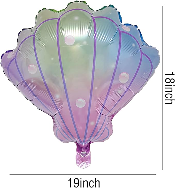 Sea Shells Balloons Multi-color Sea Shells Foil Mylar Balloon - Image 2