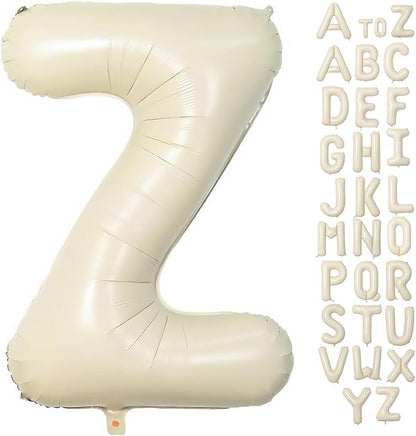 Cream Letter Z Balloons, 40 Inch Balloons Letter Z Mylar Helium Large Z Balloon by BBPOOL