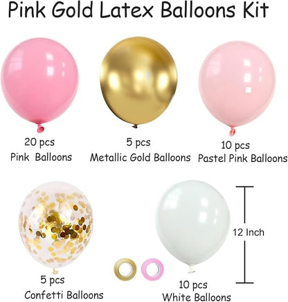 Pink and Gold Balloons Set - Image 7