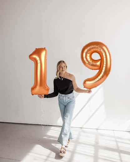 Orange Number 1 Balloon 40 Inch, 1st Birthday Party Decorations Men Women | - Image 9