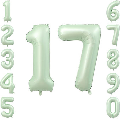 Olive Green Number 17 Balloon 40 Inch, Balloon by Unknown