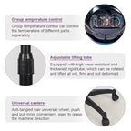 Black,A,Adjustable Hooded Floor Hair Bonnet Dryer, Machine Standing Steamer W/Wheels for Salon Home Sp Professional Hair Salon Equipment
