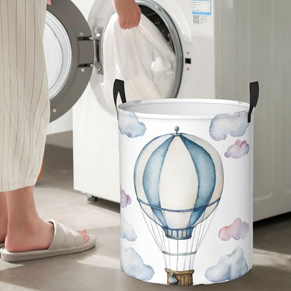 Hot Air Balloon Round Laundry Hamper Storage Basket Toys Clothes Organizer Bin - Image 7