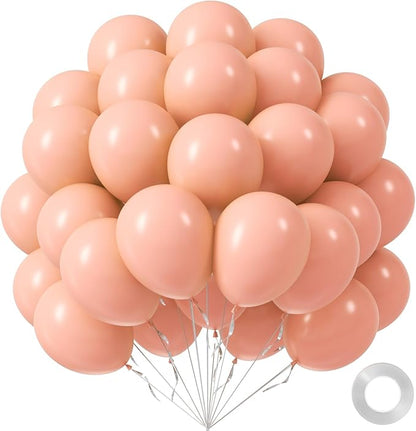 Peach Balloons 12 inch, Peach Latex 50pcs Party Balloons | Baby Shower by Awenztech