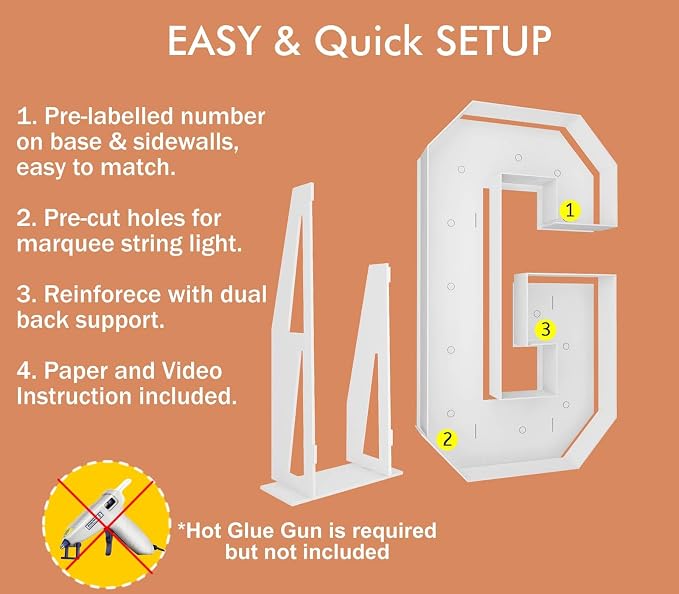 4FT Marquee Light Up Letters, Large Marquee Letters, Big Letters - Image 4