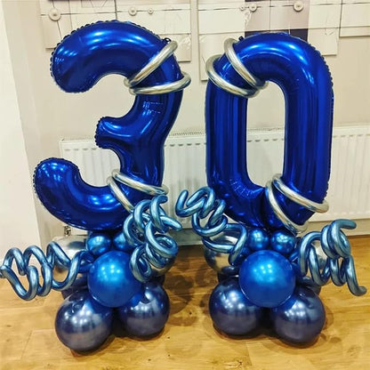 Navy Blue 20 Balloon Numbers, 40 Inch Dark Blue 20 Birthday Balloons Large Foil - Image 7