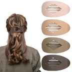 Flat Hair Claw Clips for Women,Matte Medium Hair Clips for Thick & Thin Hair- Comfortable Everyday Use for Office, Yoga, Party & Casual Styling (4PCS I)