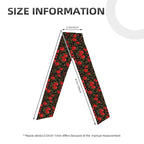 Boys Girls Sports Sweatbands, Multipurpose Long Head Band for Yoga Fitness Shower, Fashion Floral Flowers Black Red Roses Headwear Head Decor