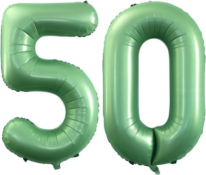 Number 50 Balloons for 50th Birthday Party Decorations, 42 Inch Jumbo Foil by GOER