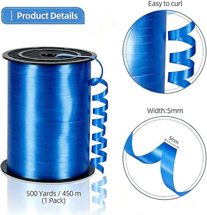 Blue Curling Ribbon, 3/16 inch x 500 Yard Dark Blue Curling Ribbon - Image 4