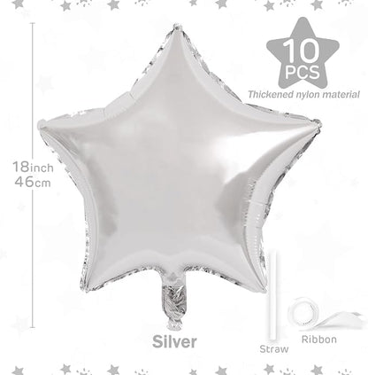 Silver Star Balloons 18 Inch - Image 3