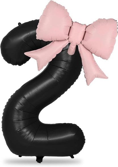 40 Inch Black Number 2 Balloon - Image 9