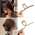 ANBALA Gold Hair Clips, Metal Large Claw Clips for Thick Hair Big Jaw Clips for Hair, Butterfly Hair Clips Hair Accessories for Women