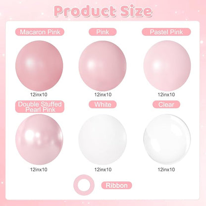 Pearl Pink Balloons for Wedding Bridal Shower Baby Shower Decorations | 60Pcs - Image 2
